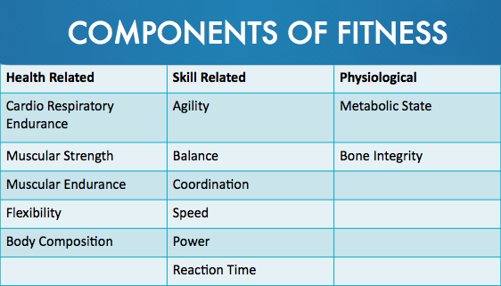 6 Health Related Components of Fitness